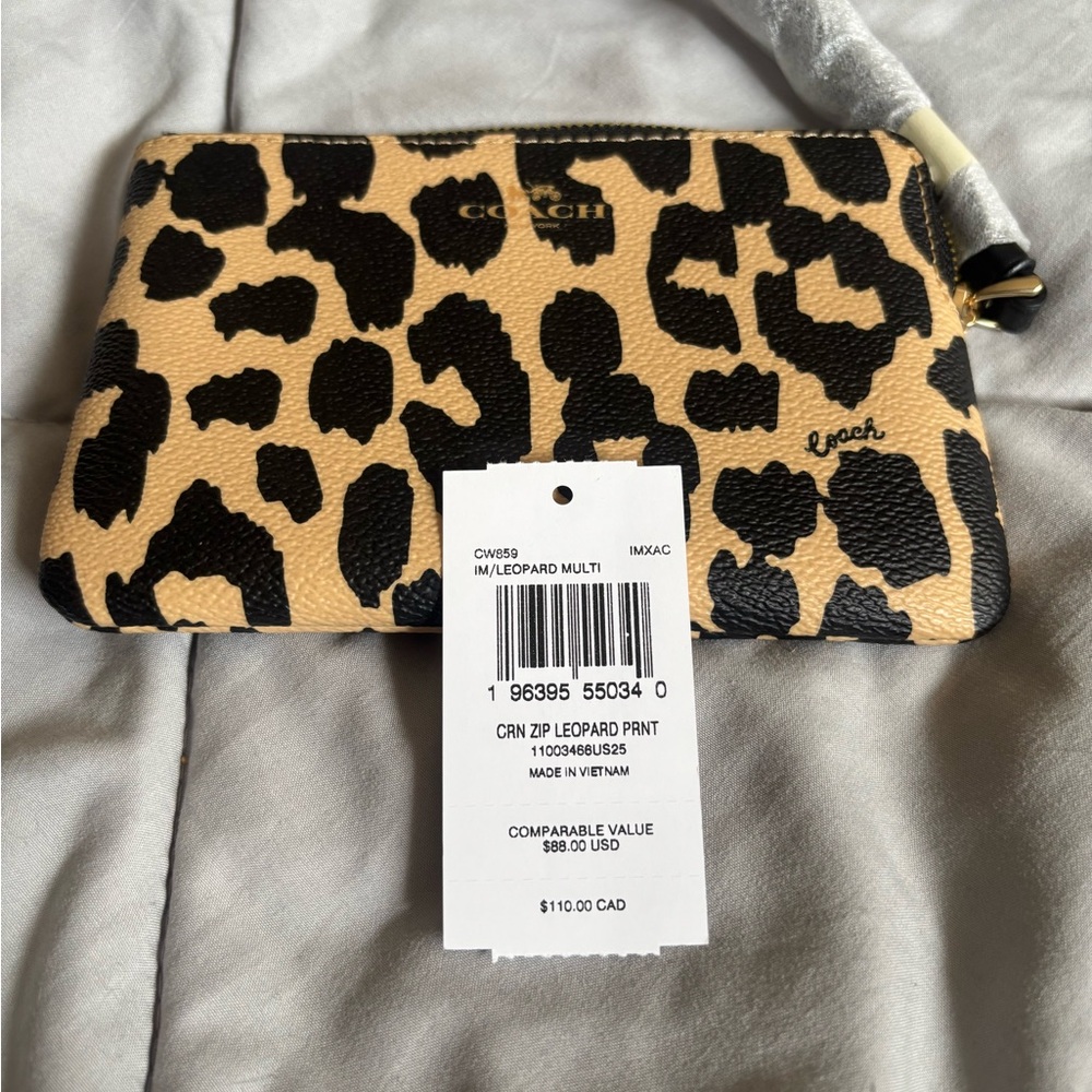 Coach Leopard Print Wristlet - Picture 3 of 7